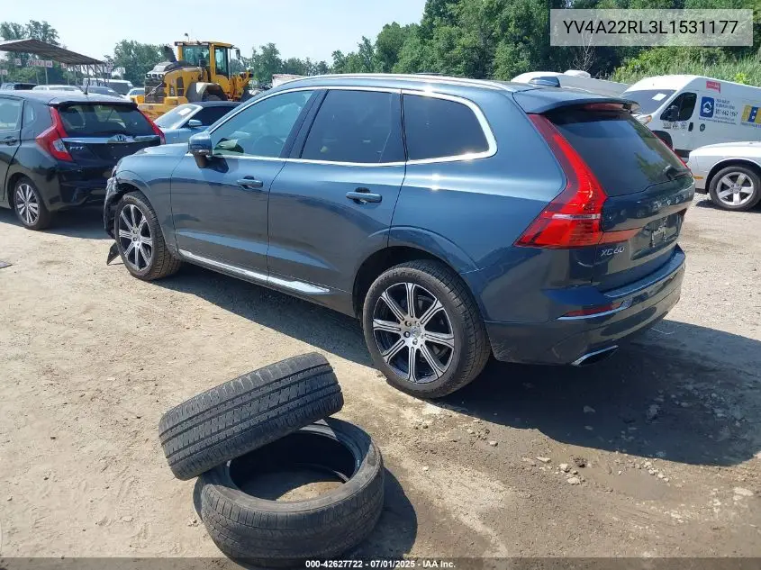 2020 Volvo Xc60 T6 Inscription VIN: YV4A22RL3L1531177 Lot: 42627722