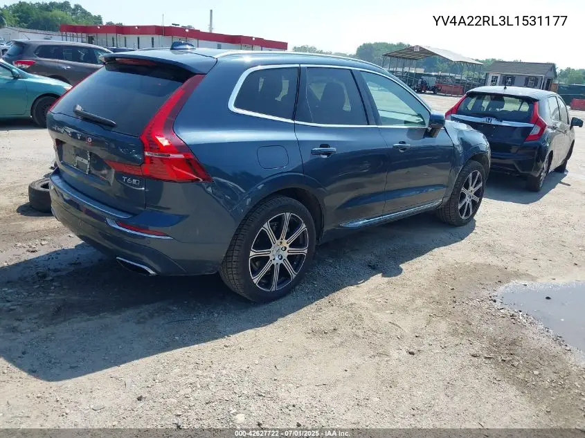 2020 Volvo Xc60 T6 Inscription VIN: YV4A22RL3L1531177 Lot: 42627722