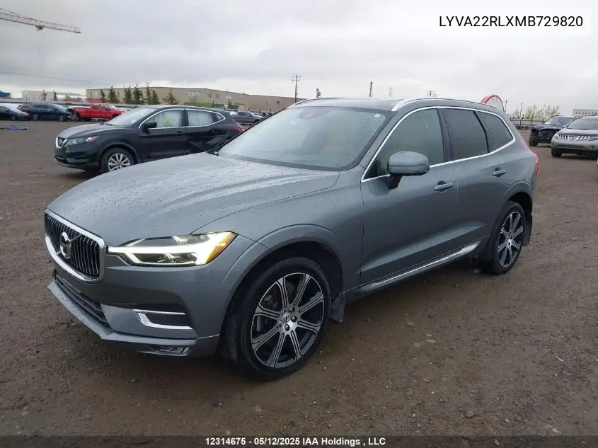 2021 Volvo Xc60 VIN: LYVA22RLXMB729820 Lot: 12314675