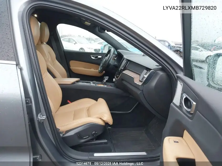 2021 Volvo Xc60 VIN: LYVA22RLXMB729820 Lot: 12314675