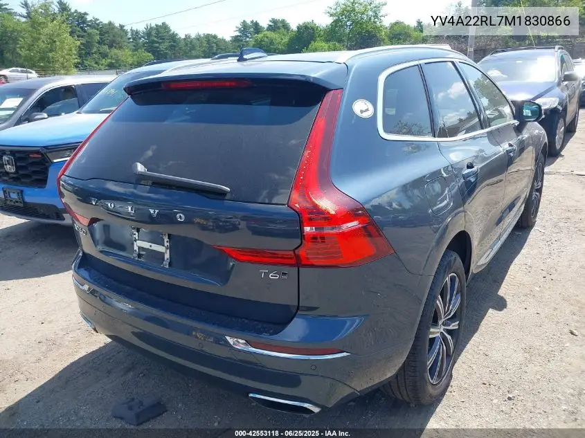 2021 Volvo Xc60 T6 Inscription VIN: YV4A22RL7M1830866 Lot: 42553118