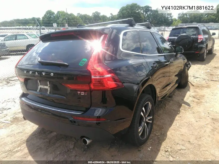 2021 Volvo Xc60 T5 Momentum VIN: YV4102RK7M1881622 Lot: 42564924