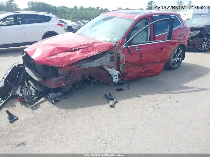 2021 Volvo Xc60 T6 Momentum VIN: YV4A22RK1M1747652 Lot: 42567282