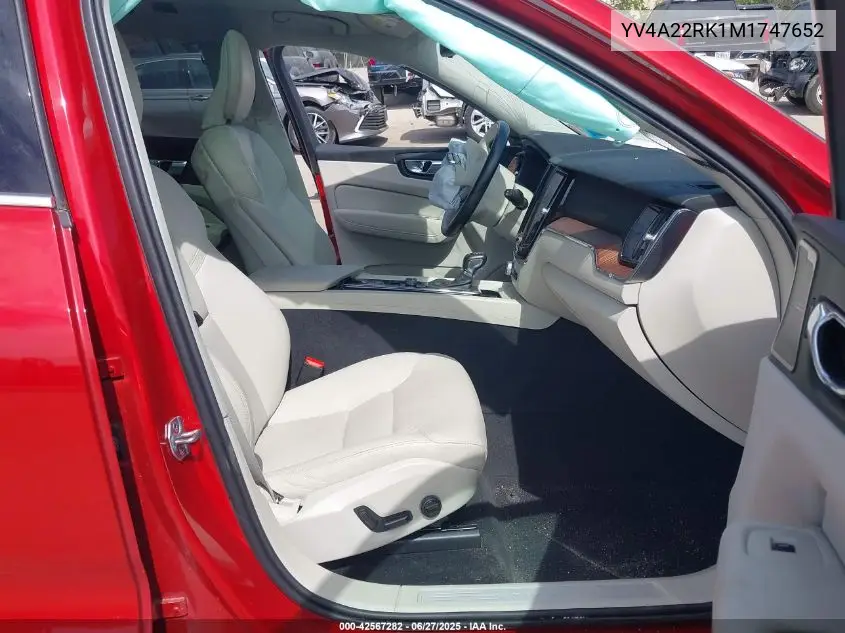 2021 Volvo Xc60 T6 Momentum VIN: YV4A22RK1M1747652 Lot: 42567282