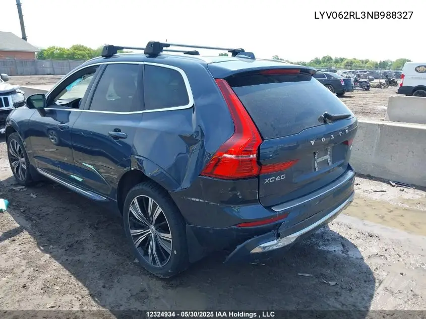 2022 Volvo Xc60 B6 Inscription VIN: LYV062RL3NB988327 Lot: 12324934