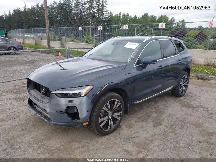 2022 Volvo Xc60 Recharge Plug-In Hybrid T8 Inscription Extended Range VIN: YV4H60DL4N1052963 Lot: 42194949