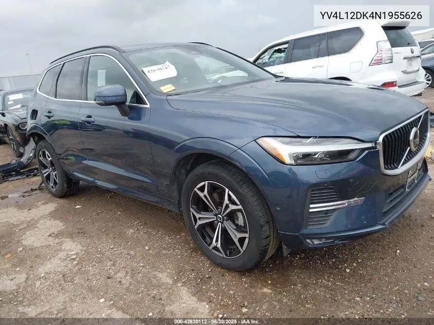 2022 Volvo Xc60 B5 Momentum VIN: YV4L12DK4N1955626 Lot: 42630112