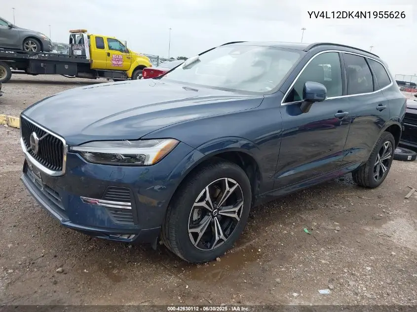 2022 Volvo Xc60 B5 Momentum VIN: YV4L12DK4N1955626 Lot: 42630112