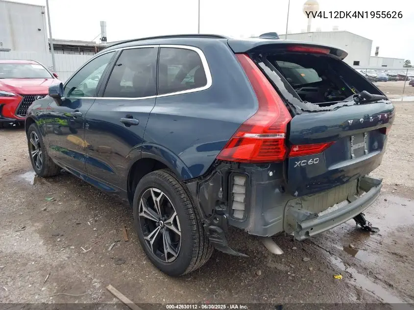 2022 Volvo Xc60 B5 Momentum VIN: YV4L12DK4N1955626 Lot: 42630112