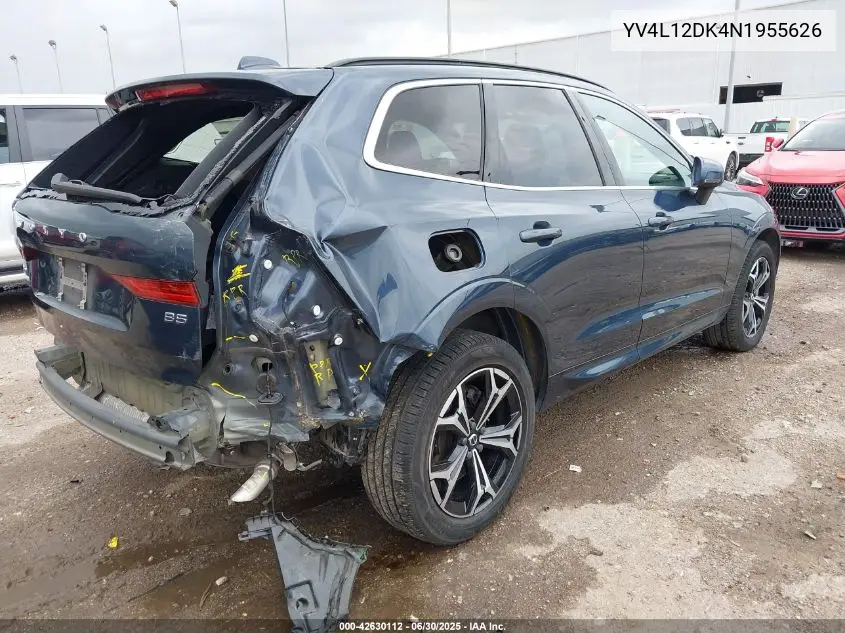 2022 Volvo Xc60 B5 Momentum VIN: YV4L12DK4N1955626 Lot: 42630112