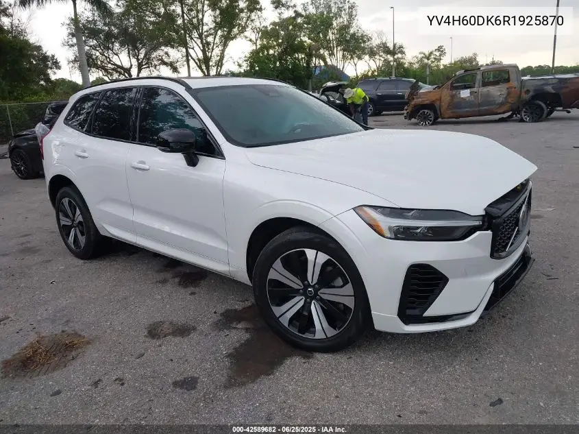 2024 Volvo Xc60 Recharge Plug-In Hybrid T8 Core Dark Theme VIN: YV4H60DK6R1925870 Lot: 42589682