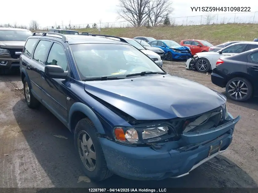 2003 Volvo Xc70 A VIN: YV1SZ59H431098222 Lot: 12287987