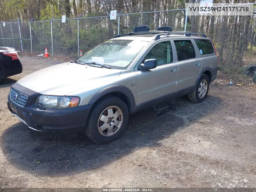 2004 Volvo Xc70 2.5T VIN: YV1SZ59H241171718 Lot: 41958796