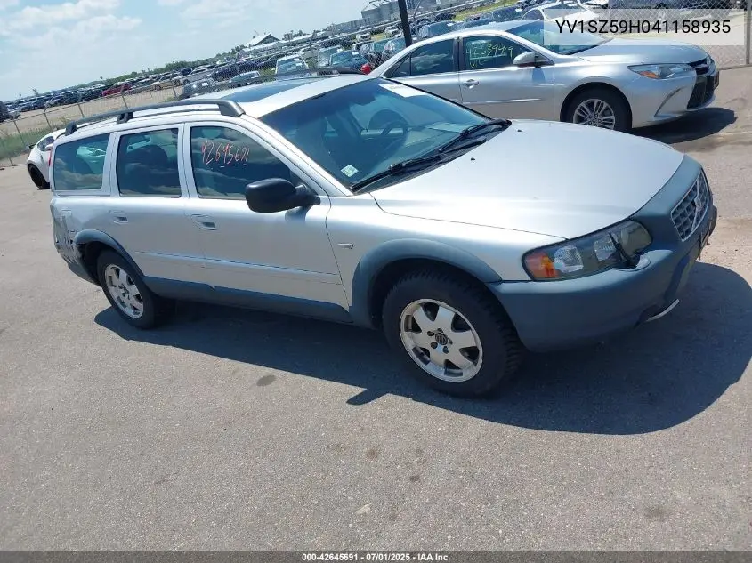 2004 Volvo Xc70 2.5T VIN: YV1SZ59H041158935 Lot: 42645691