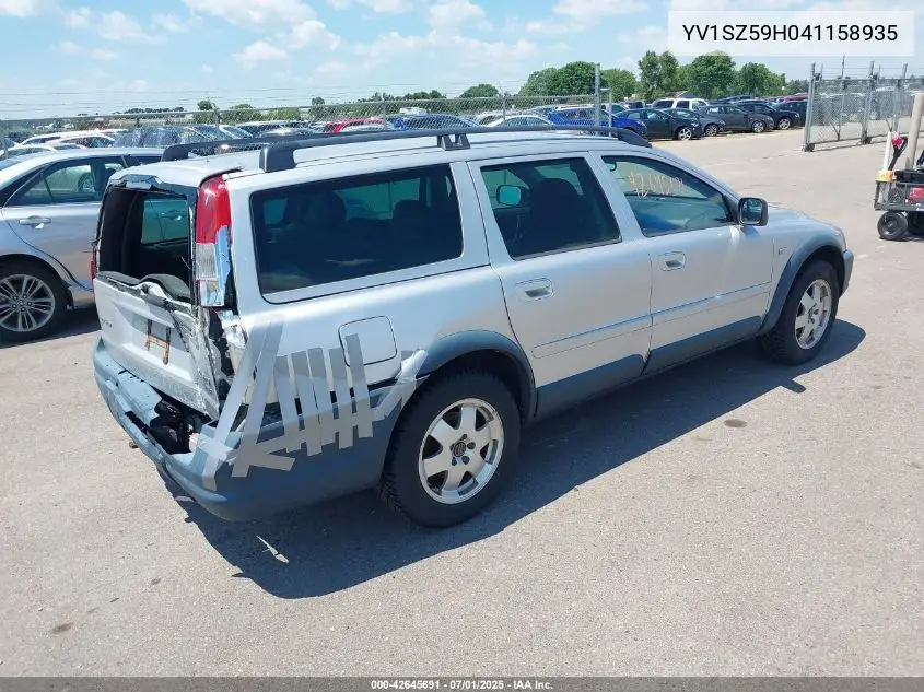 2004 Volvo Xc70 2.5T VIN: YV1SZ59H041158935 Lot: 42645691