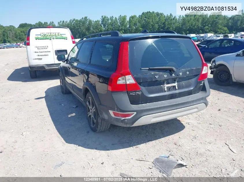 2010 Volvo Xc70 3.2 VIN: YV4982BZ0A1081534 Lot: 12348951