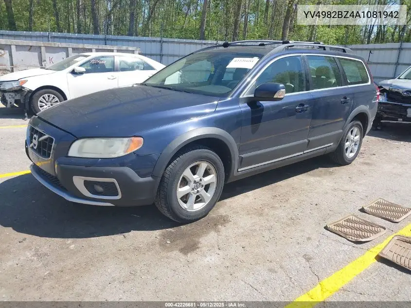 2010 Volvo Xc70 3.2 VIN: YV4982BZ4A1081942 Lot: 42226681