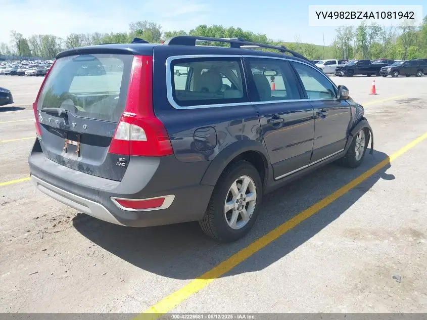 2010 Volvo Xc70 3.2 VIN: YV4982BZ4A1081942 Lot: 42226681