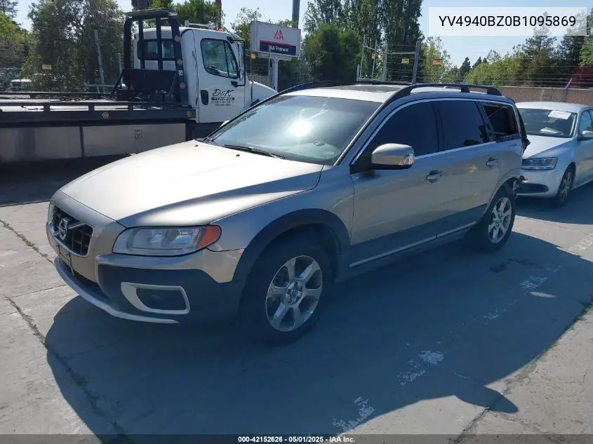 2011 Volvo Xc70 3.2 VIN: YV4940BZ0B1095869 Lot: 42152626