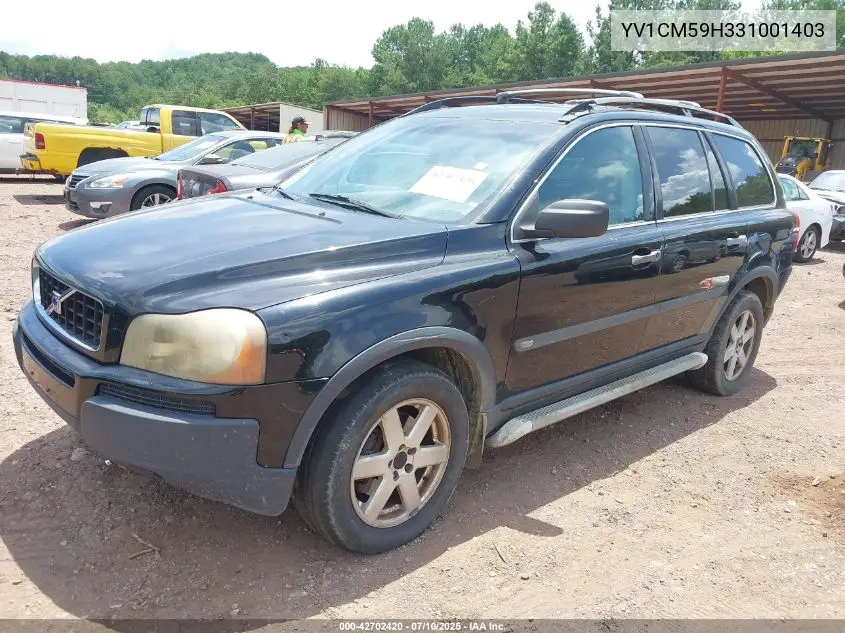 2003 Volvo Xc90 2.5T VIN: YV1CM59H331001403 Lot: 42702420