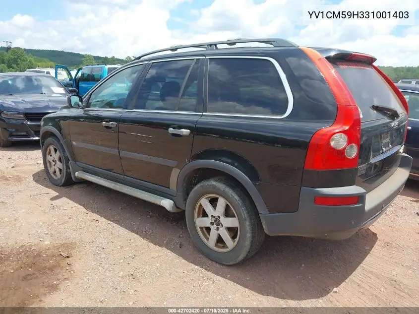 2003 Volvo Xc90 2.5T VIN: YV1CM59H331001403 Lot: 42702420