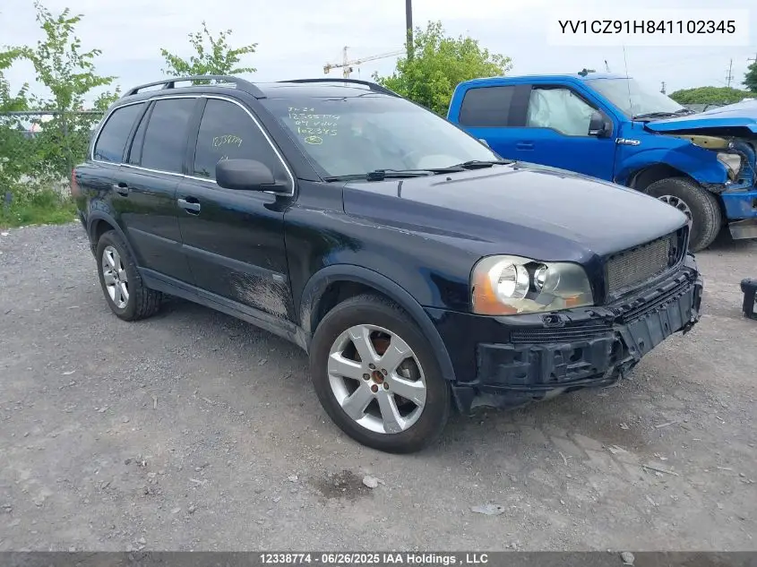 2004 Volvo Xc90 T6 VIN: YV1CZ91H841102345 Lot: 12338774