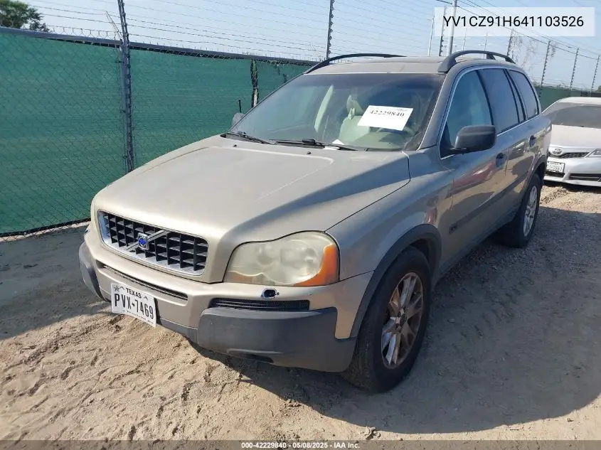 2004 Volvo Xc90 T6 VIN: YV1CZ91H641103526 Lot: 42229840