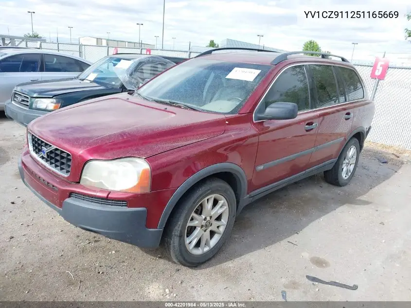 2005 Volvo Xc90 2.5T Awd VIN: YV1CZ911251165669 Lot: 42201984