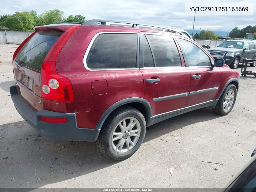 2005 Volvo Xc90 2.5T Awd VIN: YV1CZ911251165669 Lot: 42201984
