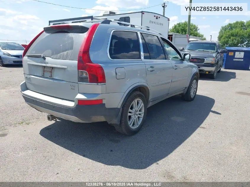 2008 Volvo Xc90 V8 VIN: YV4CZ852581443436 Lot: 12338276