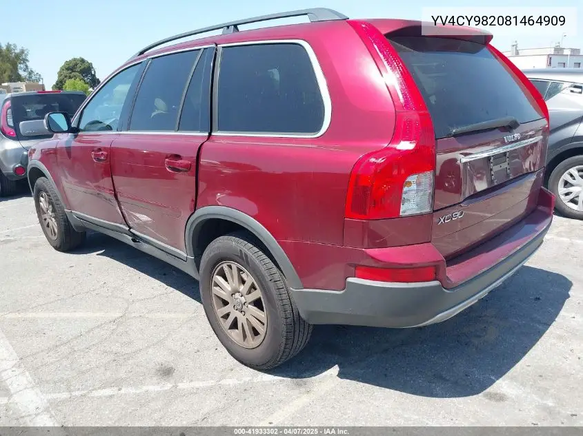 2008 Volvo Xc90 3.2 VIN: YV4CY982081464909 Lot: 41933302