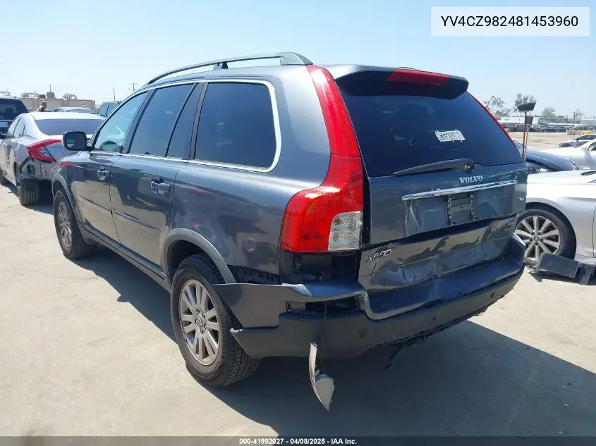 2008 Volvo Xc90 3.2 VIN: YV4CZ982481453960 Lot: 41992027
