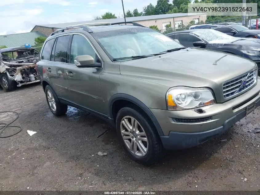 2009 Volvo Xc90 3.2 VIN: YV4CY982391522643 Lot: 42697349