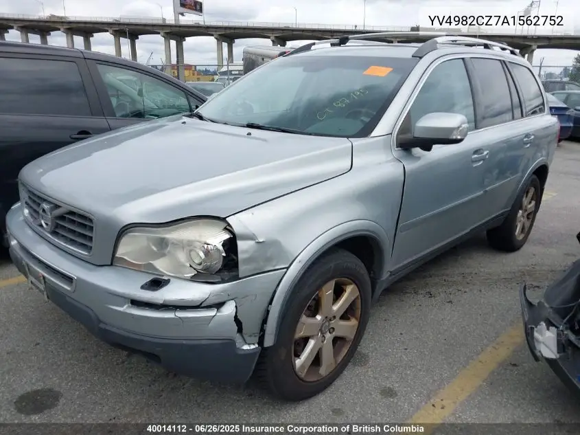 2010 Volvo Xc90 VIN: YV4982CZ7A1562752 Lot: 40014112