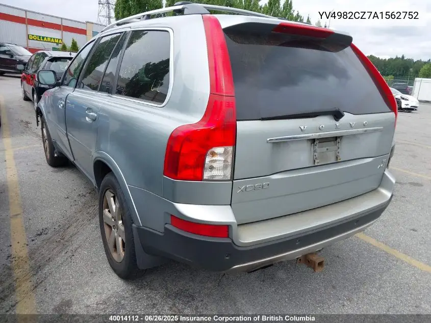 2010 Volvo Xc90 VIN: YV4982CZ7A1562752 Lot: 40014112