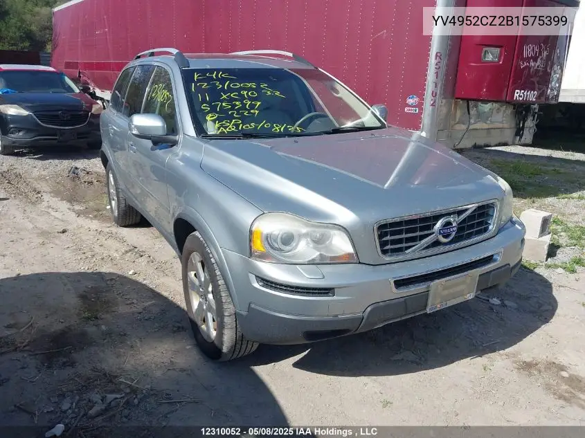 2011 Volvo Xc90 3.2 VIN: YV4952CZ2B1575399 Lot: 12310052