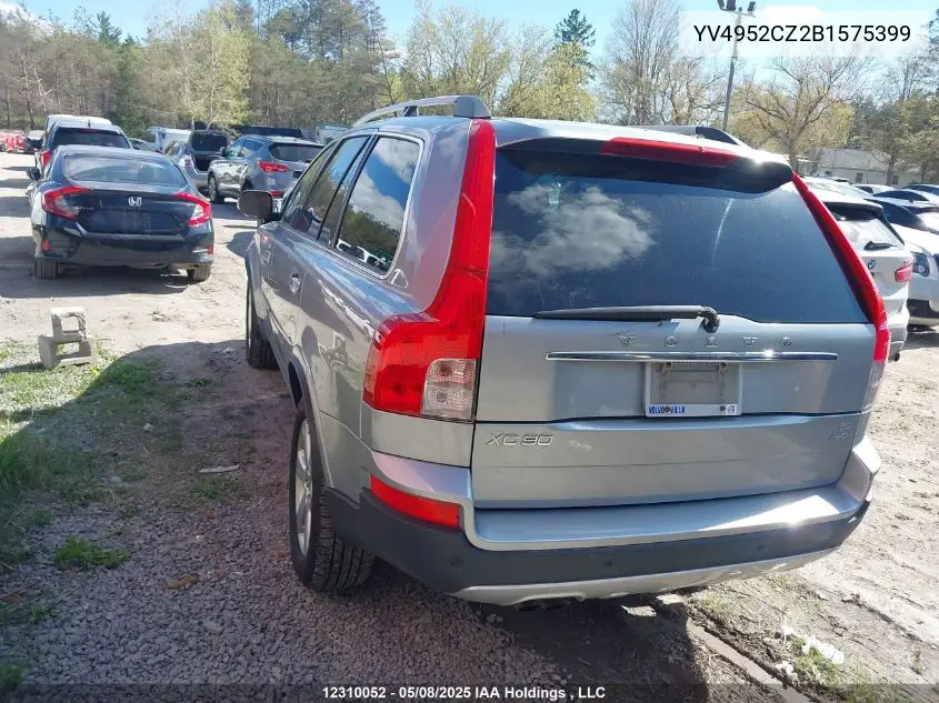 2011 Volvo Xc90 3.2 VIN: YV4952CZ2B1575399 Lot: 12310052