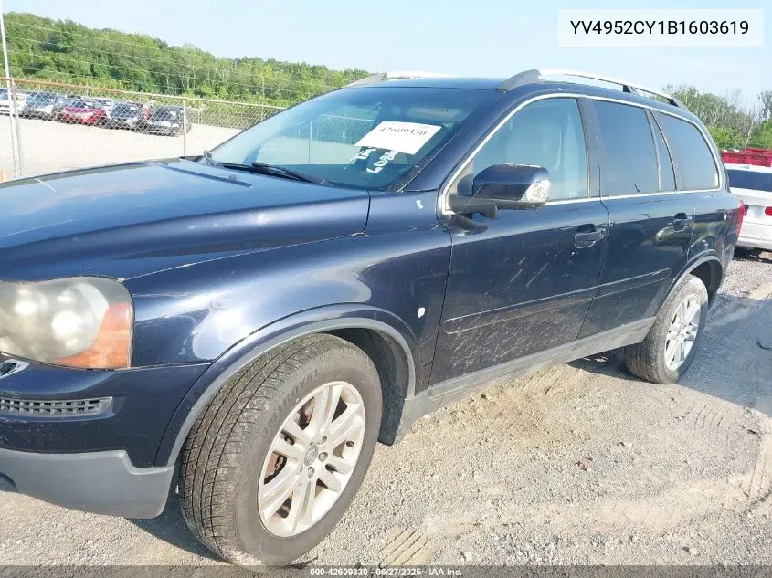 2011 Volvo Xc90 3.2 VIN: YV4952CY1B1603619 Lot: 42609330