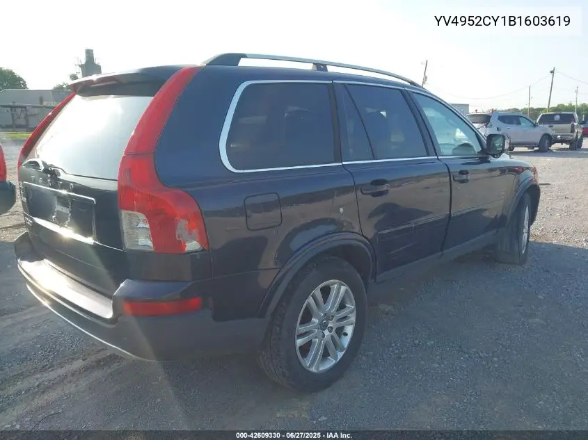 2011 Volvo Xc90 3.2 VIN: YV4952CY1B1603619 Lot: 42609330