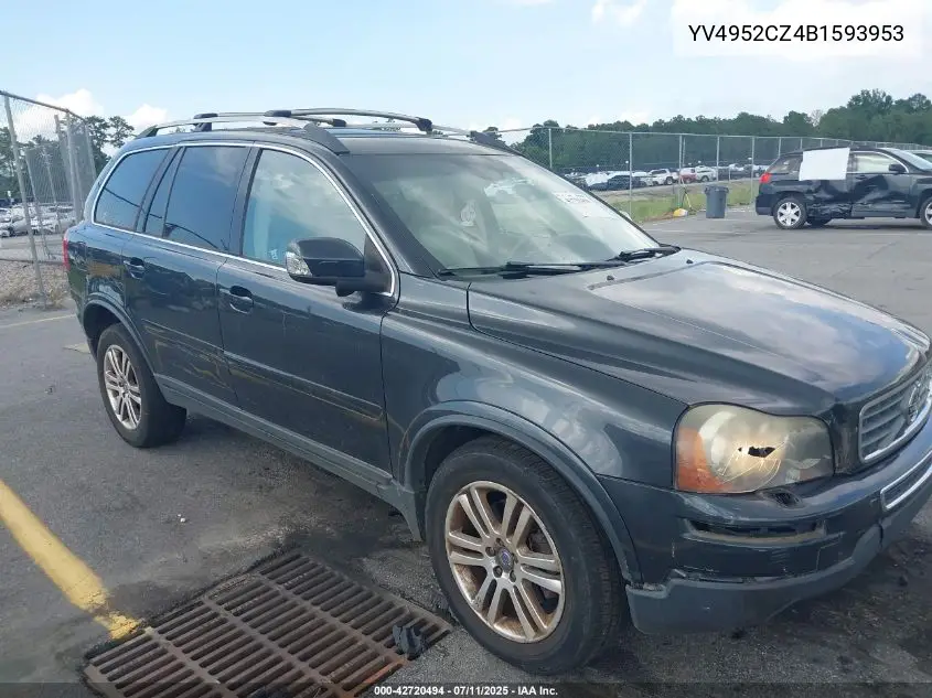 2011 Volvo Xc90 3.2 VIN: YV4952CZ4B1593953 Lot: 42720494