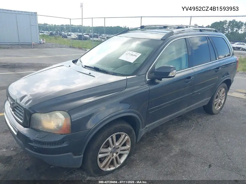 2011 Volvo Xc90 3.2 VIN: YV4952CZ4B1593953 Lot: 42720494