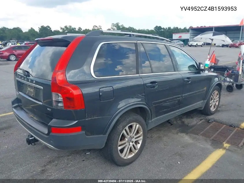 2011 Volvo Xc90 3.2 VIN: YV4952CZ4B1593953 Lot: 42720494
