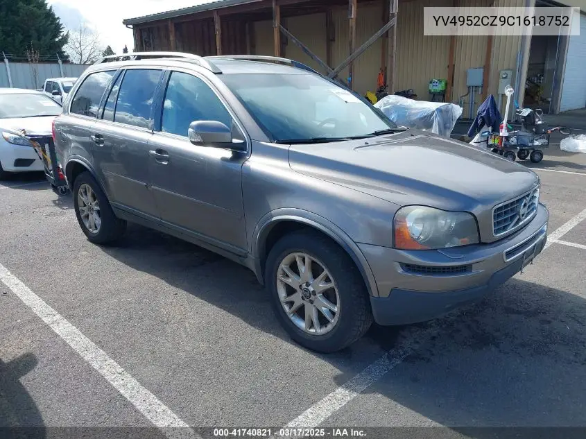 2012 Volvo Xc90 3.2/3.2 Platinum/3.2 Premier Plus VIN: YV4952CZ9C1618752 Lot: 41740821