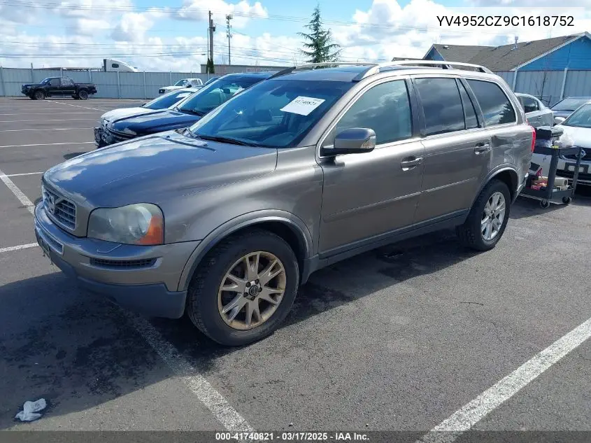 2012 Volvo Xc90 3.2/3.2 Platinum/3.2 Premier Plus VIN: YV4952CZ9C1618752 Lot: 41740821