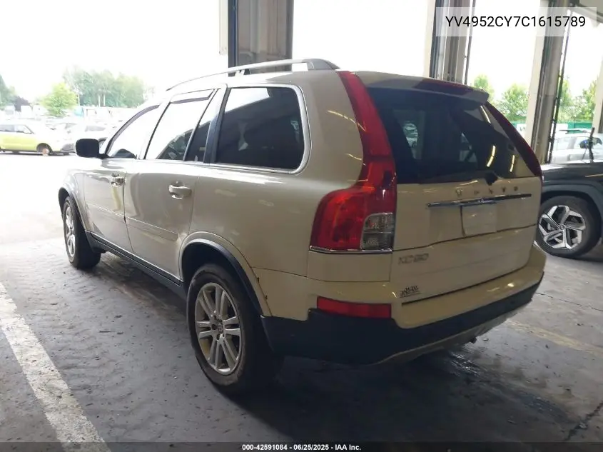 2012 Volvo Xc90 3.2 Platinum VIN: YV4952CY7C1615789 Lot: 42591084