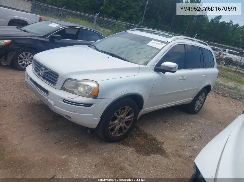2013 Volvo Xc90 3.2/3.2 Platinum/3.2 Premier Plus VIN: YV4952CY6D1670591 Lot: 42589879