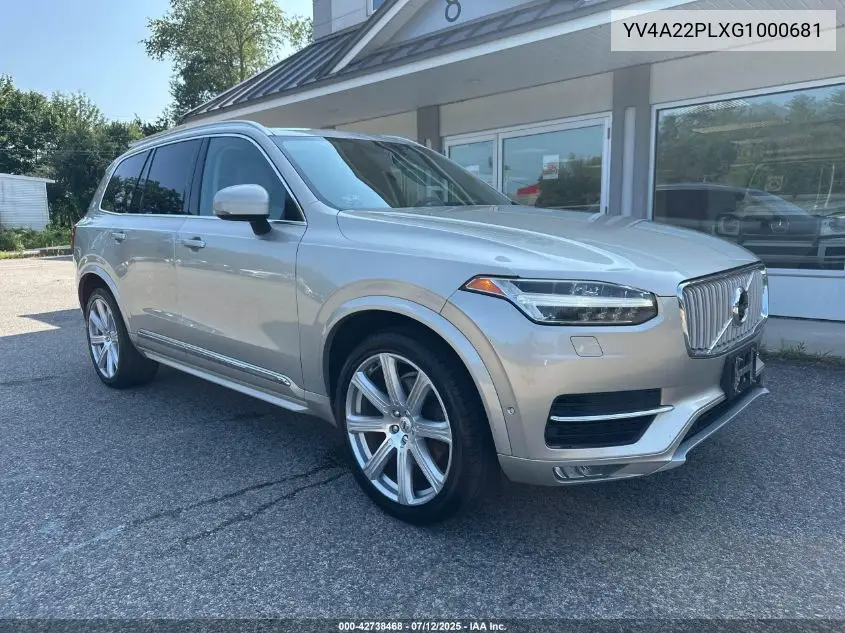 2016 Volvo Xc90 T6 VIN: YV4A22PLXG1000681 Lot: 42738468