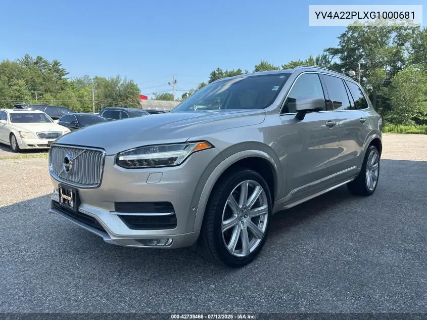 2016 Volvo Xc90 T6 VIN: YV4A22PLXG1000681 Lot: 42738468