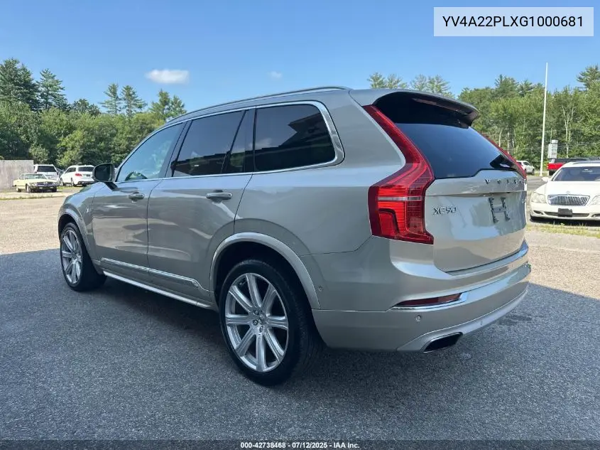 2016 Volvo Xc90 T6 VIN: YV4A22PLXG1000681 Lot: 42738468