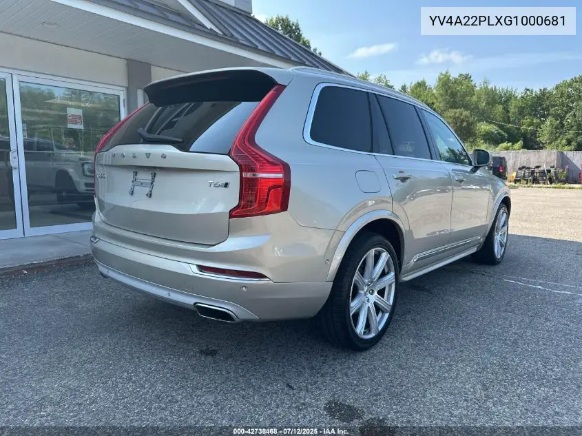2016 Volvo Xc90 T6 VIN: YV4A22PLXG1000681 Lot: 42738468
